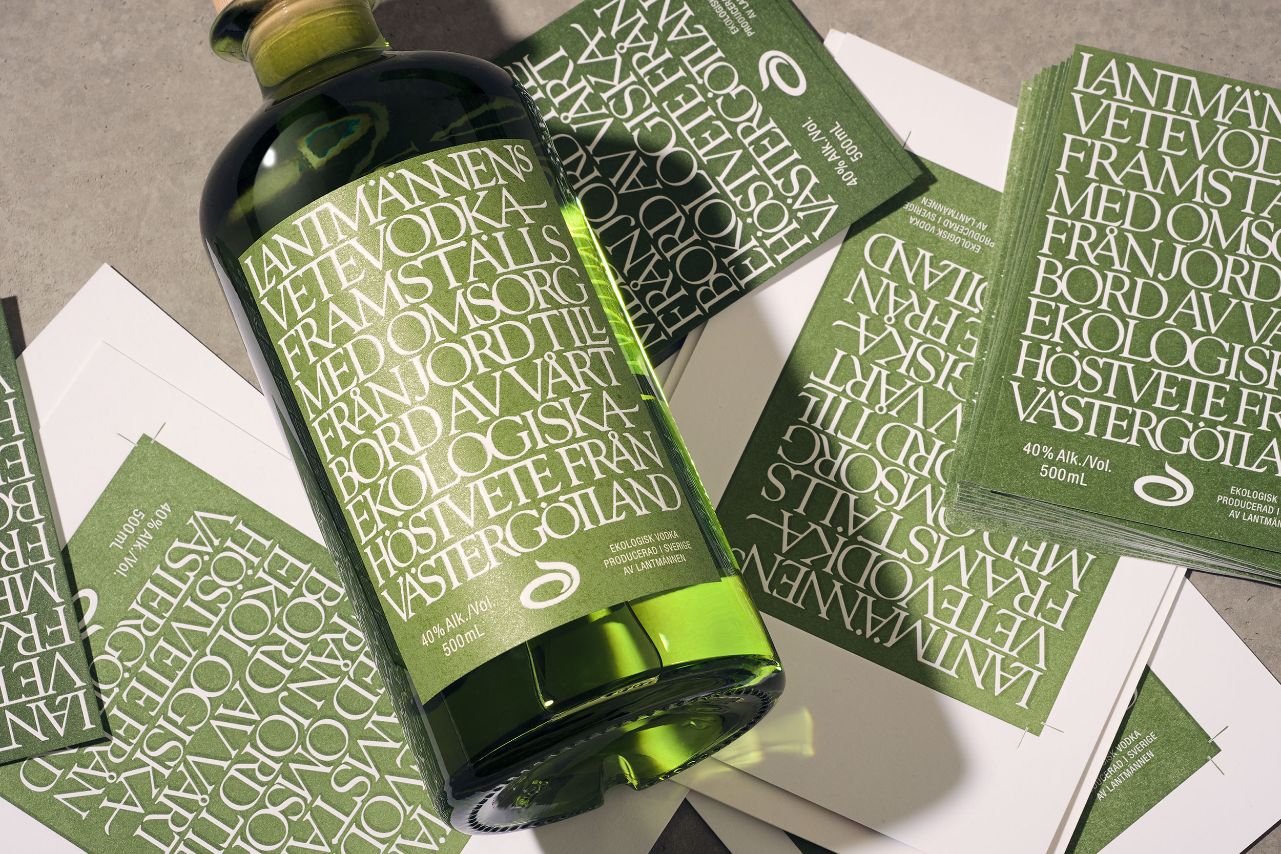 neumeister packaging design Lantmännen Wheat Vodka bottle labels