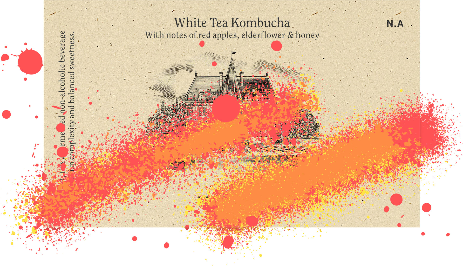 Neumeister Lazy Estate White Tea Kombucha Label