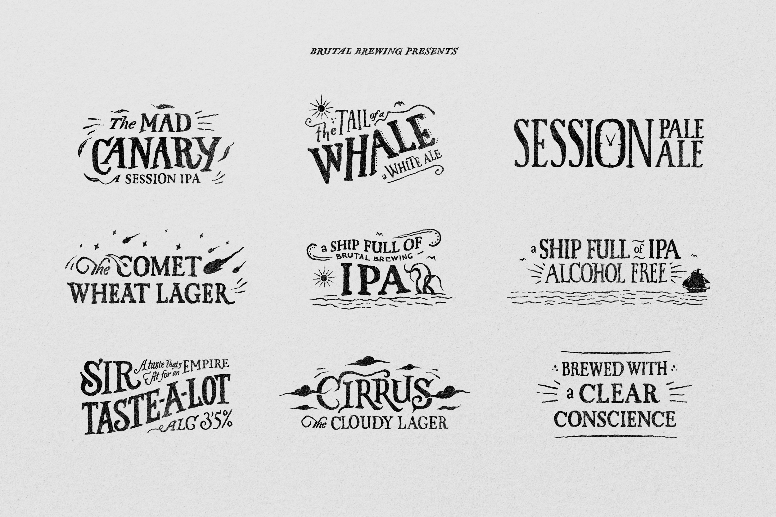 neumeister packaging design brutal brewing illustration naming