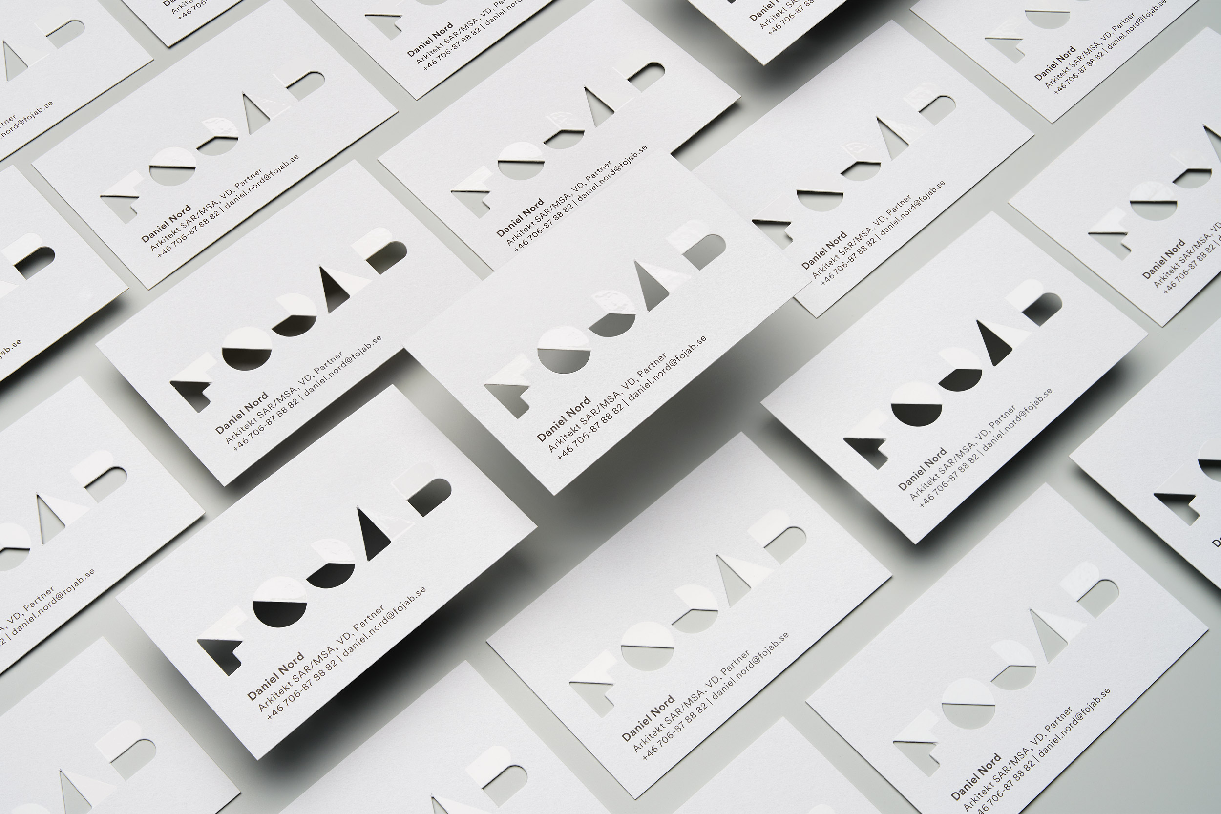 neumeister brand identity FOJAB business cards